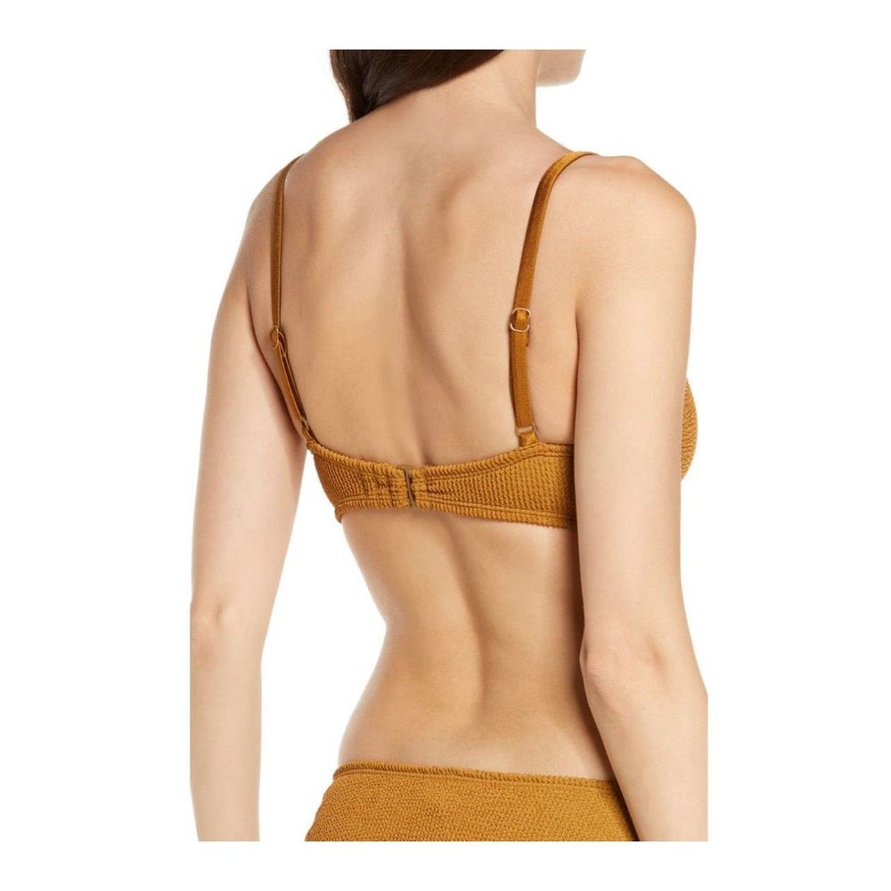 Good American Always Fits Twist Bikini Top in Bronze Brown Size 2 - Picture 2 of 8